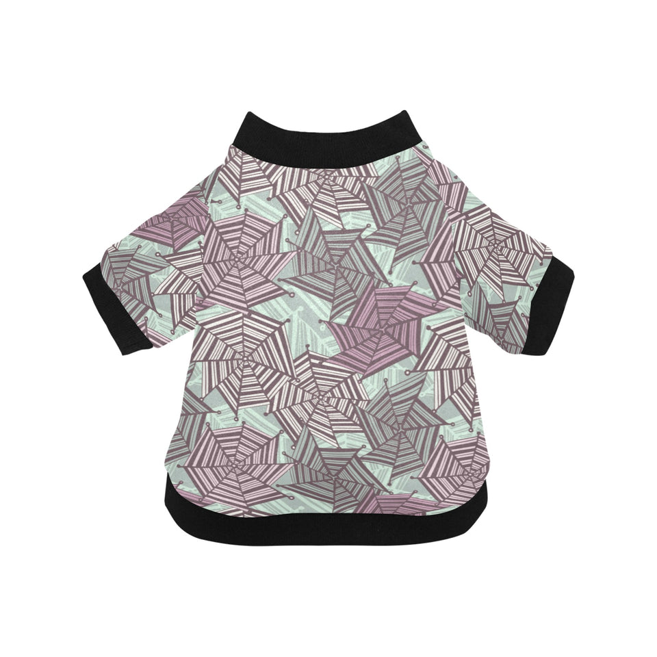 Spider web cobweb design color pattern All Over Print Pet Dog Round Neck Fuzzy Shirt