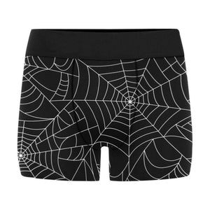 Spider web pattern Black background white cobweb Men's All Over Print Boxer Briefs Men's Underwear