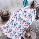 Hummingbird Pattern Print Design 02 Blanket Robe with Sleeves