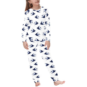 Swallow Pattern Print Design 03 Kids' Boys' Girls' All Over Print Pajama Set