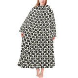Coffee bean abstract modern pattern Blanket Robe with Sleeves