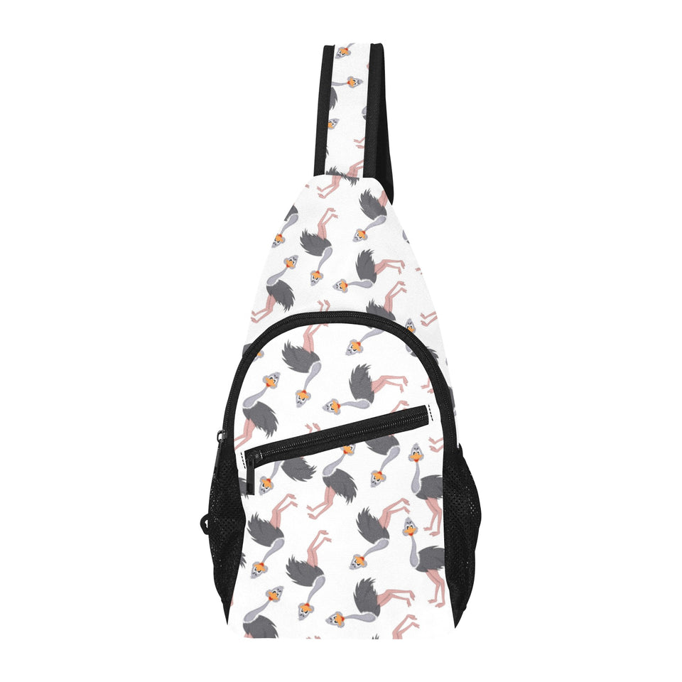 Ostrich Pattern Print Design 02 All Over Print Chest Bag