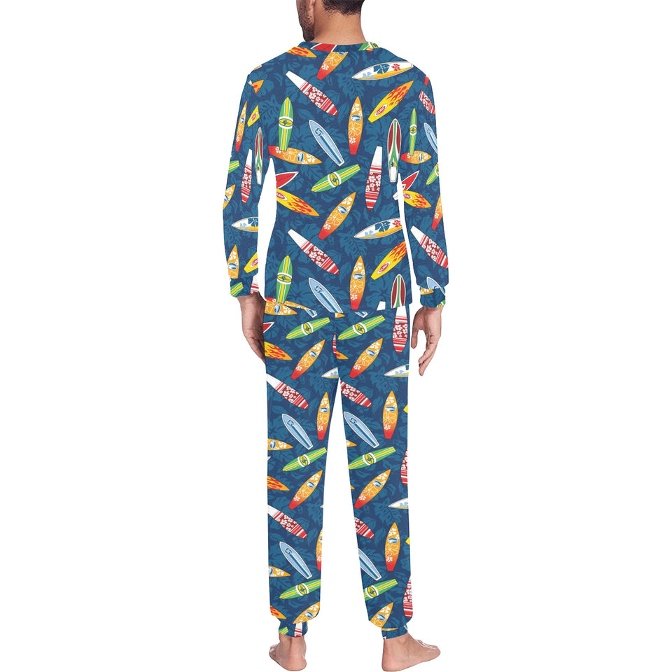 Surfboard Pattern Print Design 01 Men's All Over Print Pajama