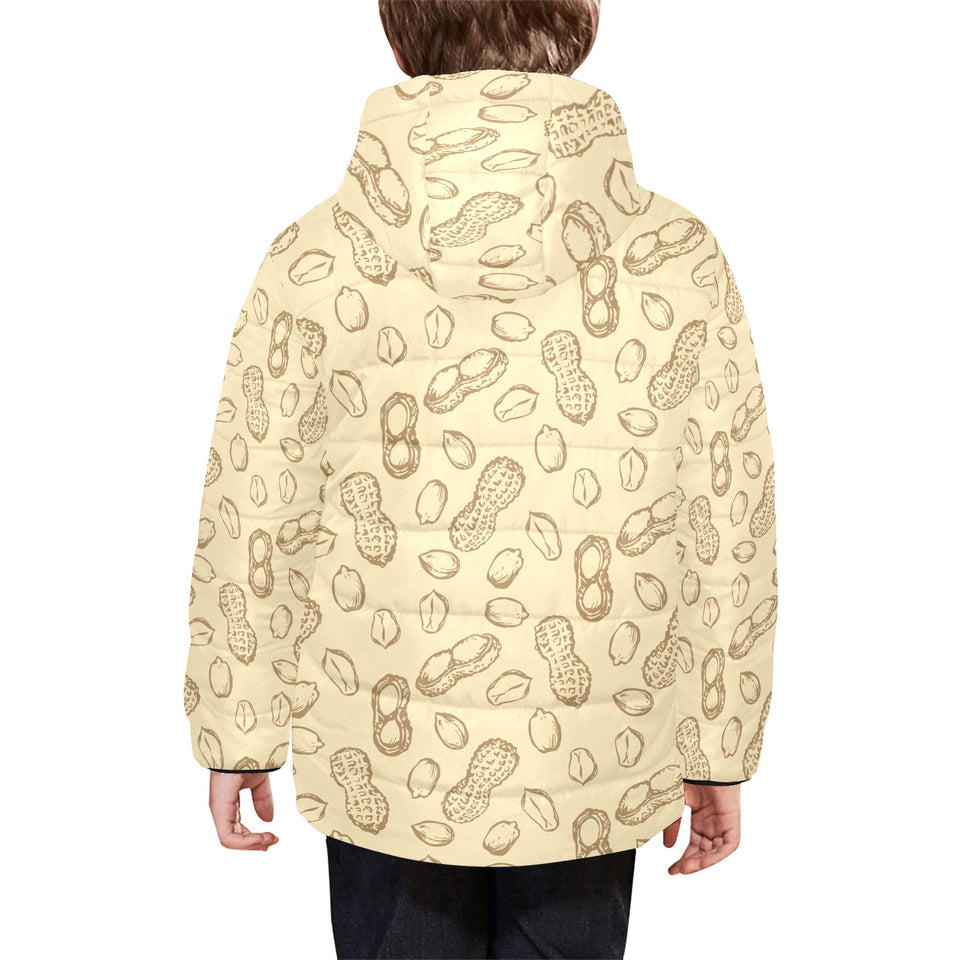 hand drawn peanuts pattern Kids' Boys' Girls' Padded Hooded Jacket