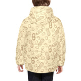 hand drawn peanuts pattern Kids' Boys' Girls' Padded Hooded Jacket