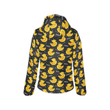 Duck Pattern Print Design 05 Women's Padded Hooded Jacket