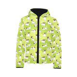 Jack Russel Pattern Print Design 01 Kids' Boys' Girls' Padded Hooded Jacket