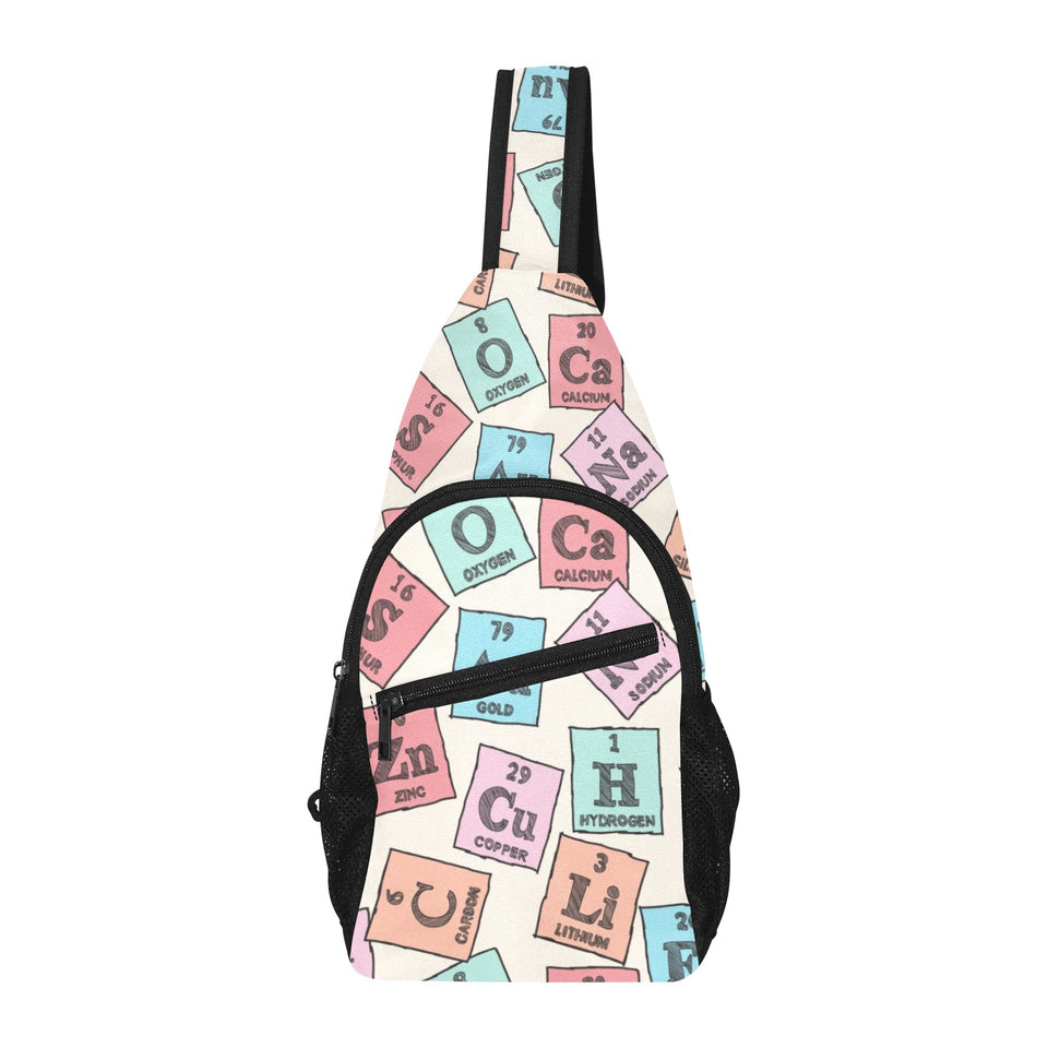 Chemistry Periodic Table Pattern Print Design 02 All Over Print Chest Bag