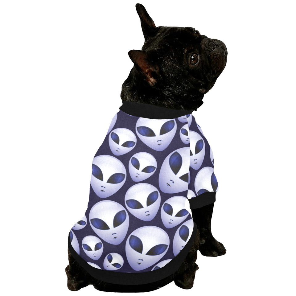 Alien Pattern Print Design 01 All Over Print Pet Dog Round Neck Fuzzy Shirt