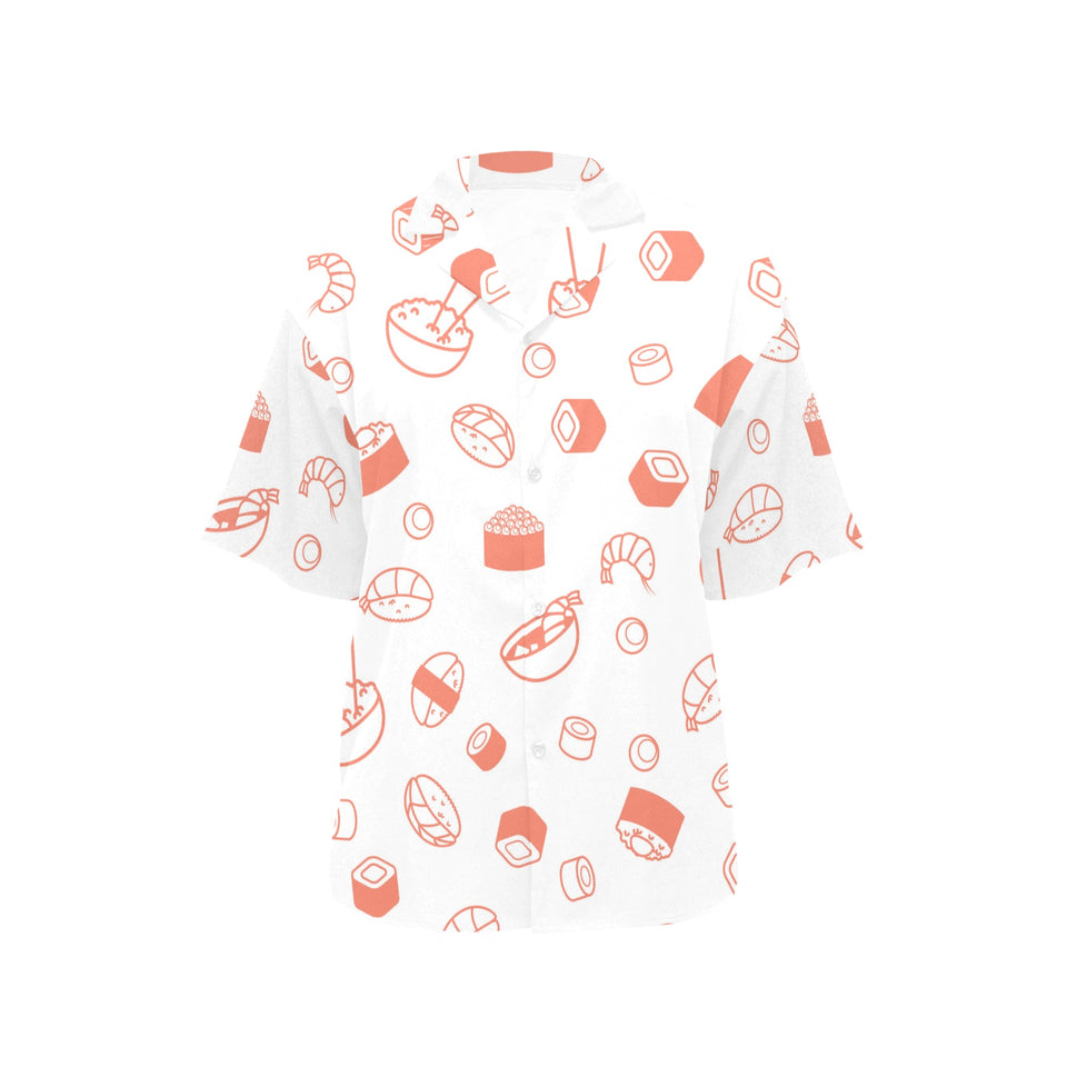 Sushi pattern Women's All Over Print Hawaiian Shirt
