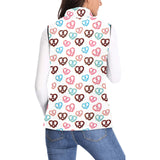 Pretzels Pattern Print Design 04 Women's Padded Vest