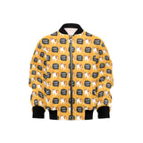 English Bulldog Pattern Print Design 04 Kids' Boys' Girls' Bomber Jacket