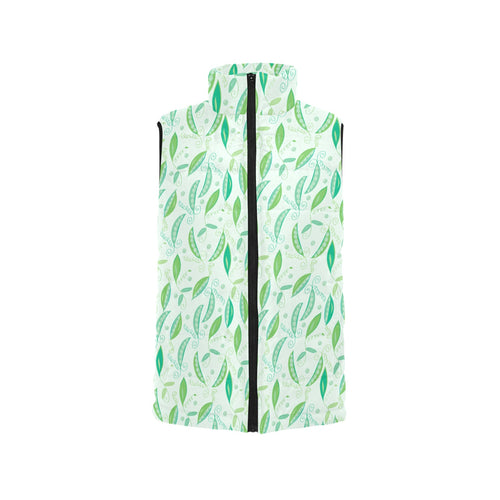 Green Peas Pattern Print Design 01 Men's Padded Vest