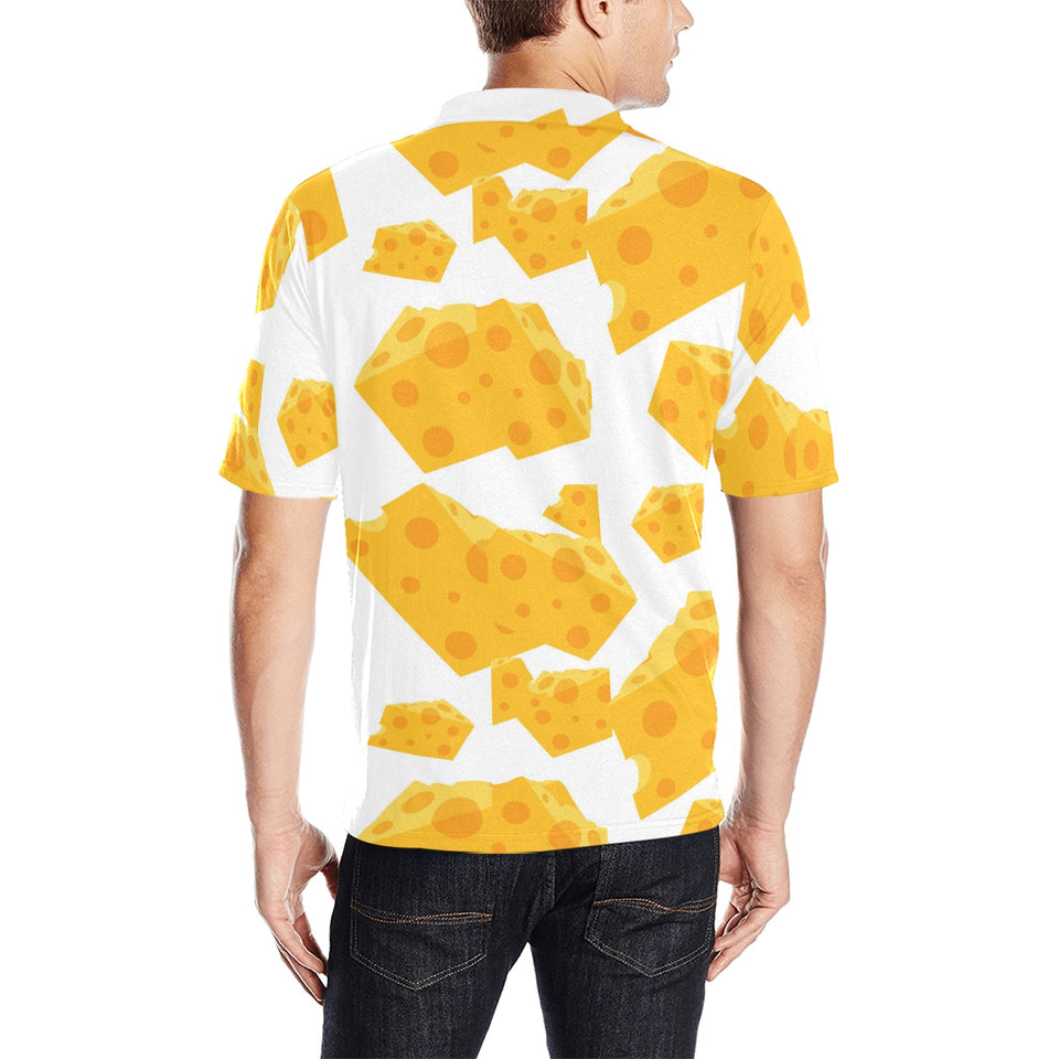 Cheese slice pattern Men's All Over Print Polo Shirt