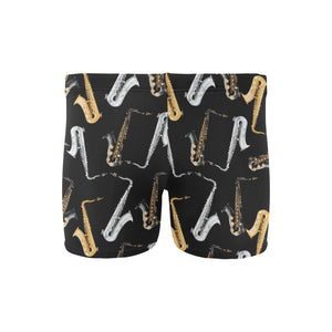 saxophone design pattern Men's Swimming Trunks