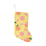 Grapefruit yellow background Christmas Stocking