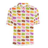 Hippopotamus Pattern Print Design 01 Men's All Over Print Polo Shirt
