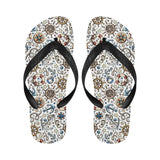 Cute nautical steering wheel anchor pattern Unisex Flip Flops