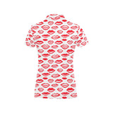 Lips Pattern Print Design 05 Women's All Over Print Polo Shirt