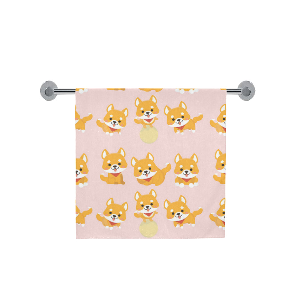 Cute shiba inu dog pattern Bath Towel