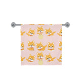 Cute shiba inu dog pattern Bath Towel