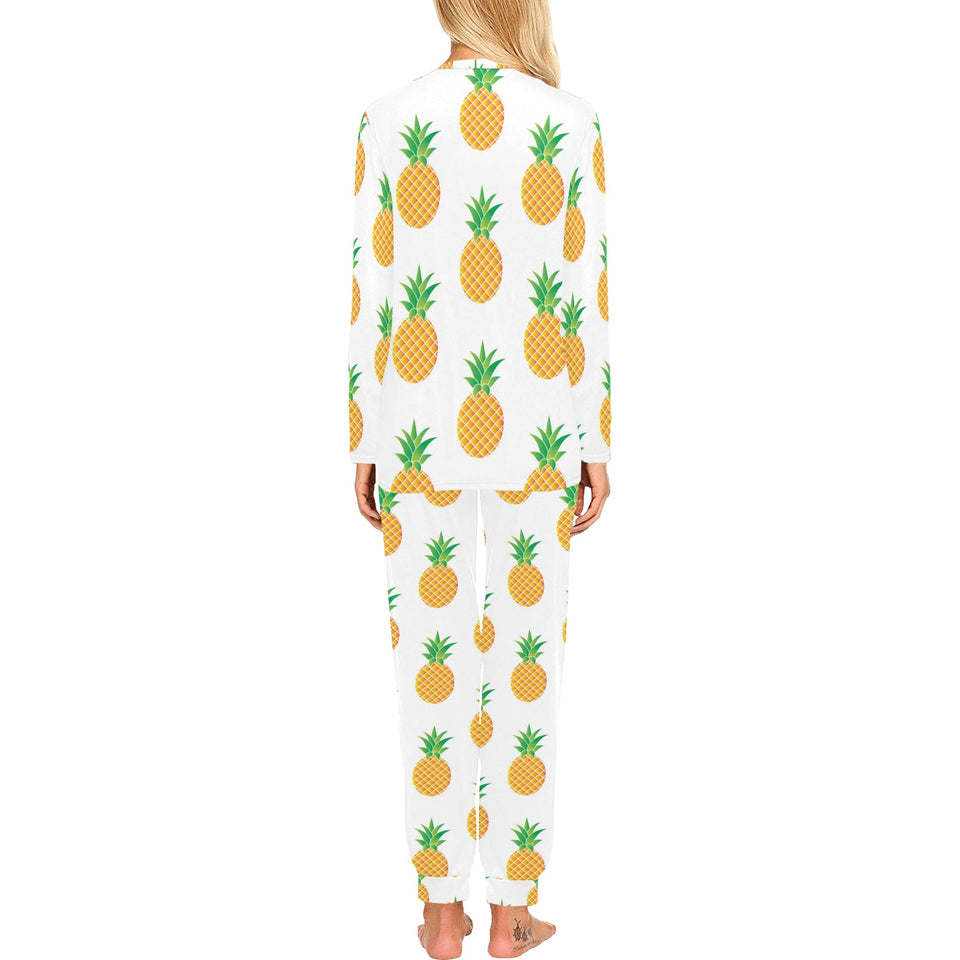 Pineapples pattern Women's All Over Print Pajama Set