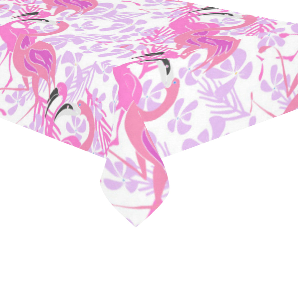 Pink flamingo flower pattern Tablecloth