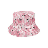 Pink flamingos pattern background Unisex Bucket Hat