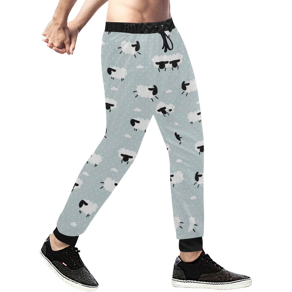 Sheep polka dot cloud pattern Unisex Casual Sweatpants