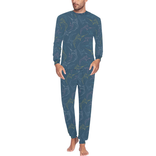 Swordfish Pattern Print Design 02 Men's All Over Print Pajama