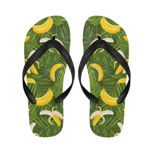 Banana Palm Leaves pattern Unisex Flip Flops