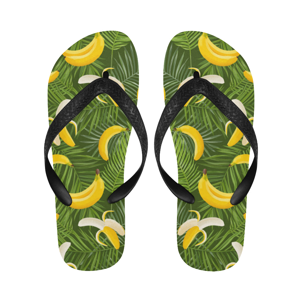 Banana Palm Leaves pattern Unisex Flip Flops