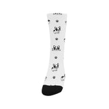 Cute french bulldog paw pattern Crew Socks