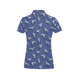 Seagull Pattern Print Design 03 Women's All Over Print Polo Shirt