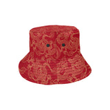 Gold dragons red background Unisex Bucket Hat