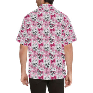 Yorkshire Terrier Pattern Print Design 03 Men's All Over Print Hawaiian Shirt (Model T58)