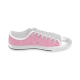 Sweet candy pink background Men's Low Top Shoes White