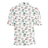 English Bulldog Pattern Print Design 03 Men's All Over Print Polo Shirt