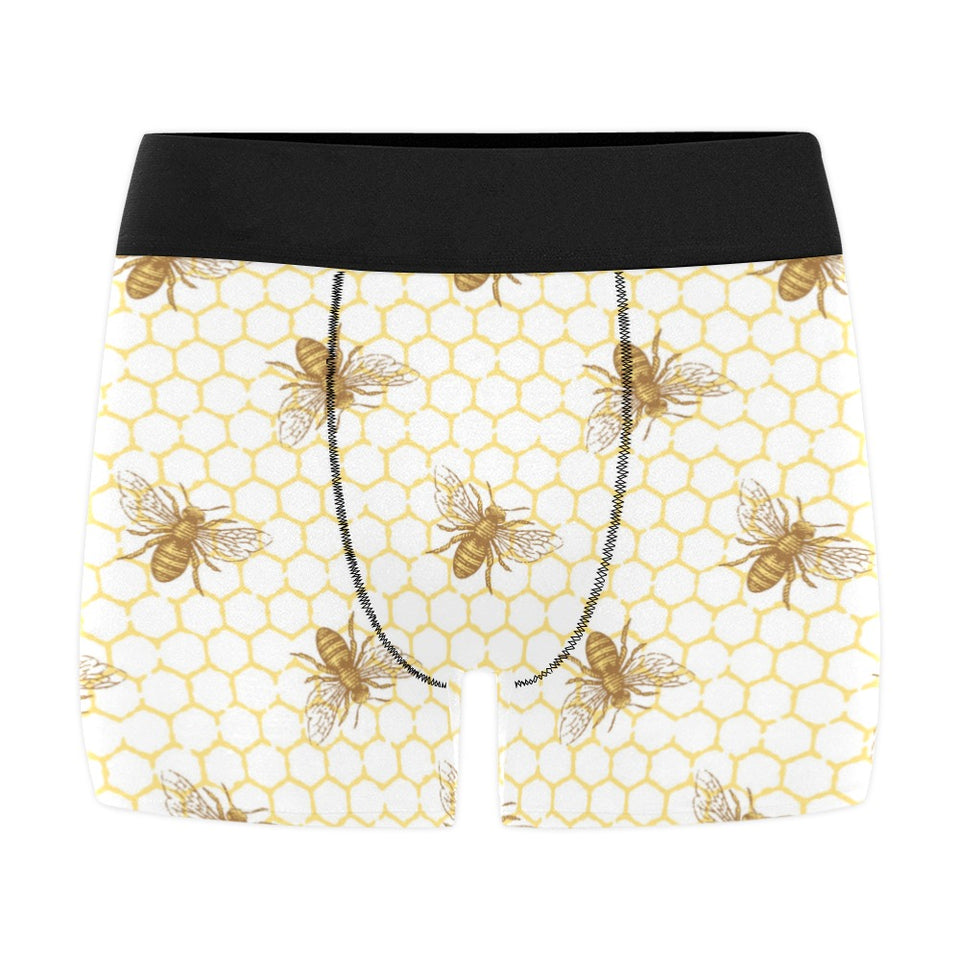Bee honeycomb seamless design pattern Men's All Over Print Boxer Briefs Men's Underwear