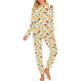 Pancake Pattern Print Design 02 Women's All Over Print Pajama Set