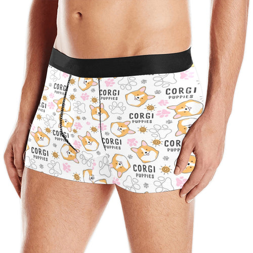 Corgi Dog Pattern Men's All Over Print Boxer Briefs Men's Underwear