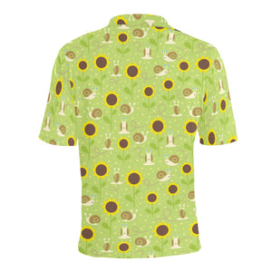 Snail Pattern Print Design 01 Men's All Over Print Polo Shirt