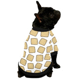 Bread Toast Pattern Print Design 03 All Over Print Pet Dog Round Neck Fuzzy Shirt