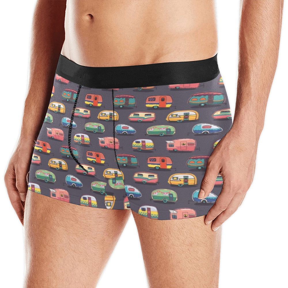 Camper Van Pattern Print Design 02 Men's All Over Print Boxer Briefs Men's Underwear