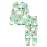 White swan lake pattern Women's All Over Print Pajama Set