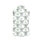 Hand drawn Koala leaves pattern Men's Padded Vest