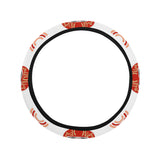 Daruma japanese wooden doll design pattern Car Steering Wheel Cover