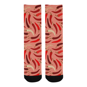 Beautiful Chili peppers pattern Crew Socks