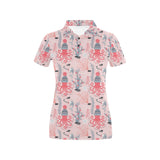 Octopus winter hat garland Fish candy Seaweed Cora Women's All Over Print Polo Shirt