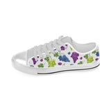 Grape pattern Men's Low Top Shoes White